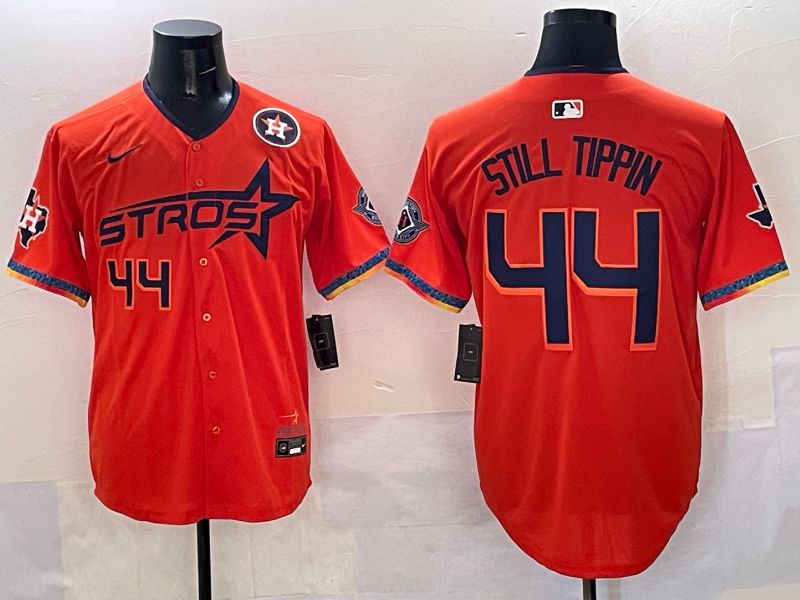 Men Houston Astros #44 Still Tippin Orange Fourth generation Joint Name 2025 Nike MLB Jersey style 6->houston astros->MLB Jersey